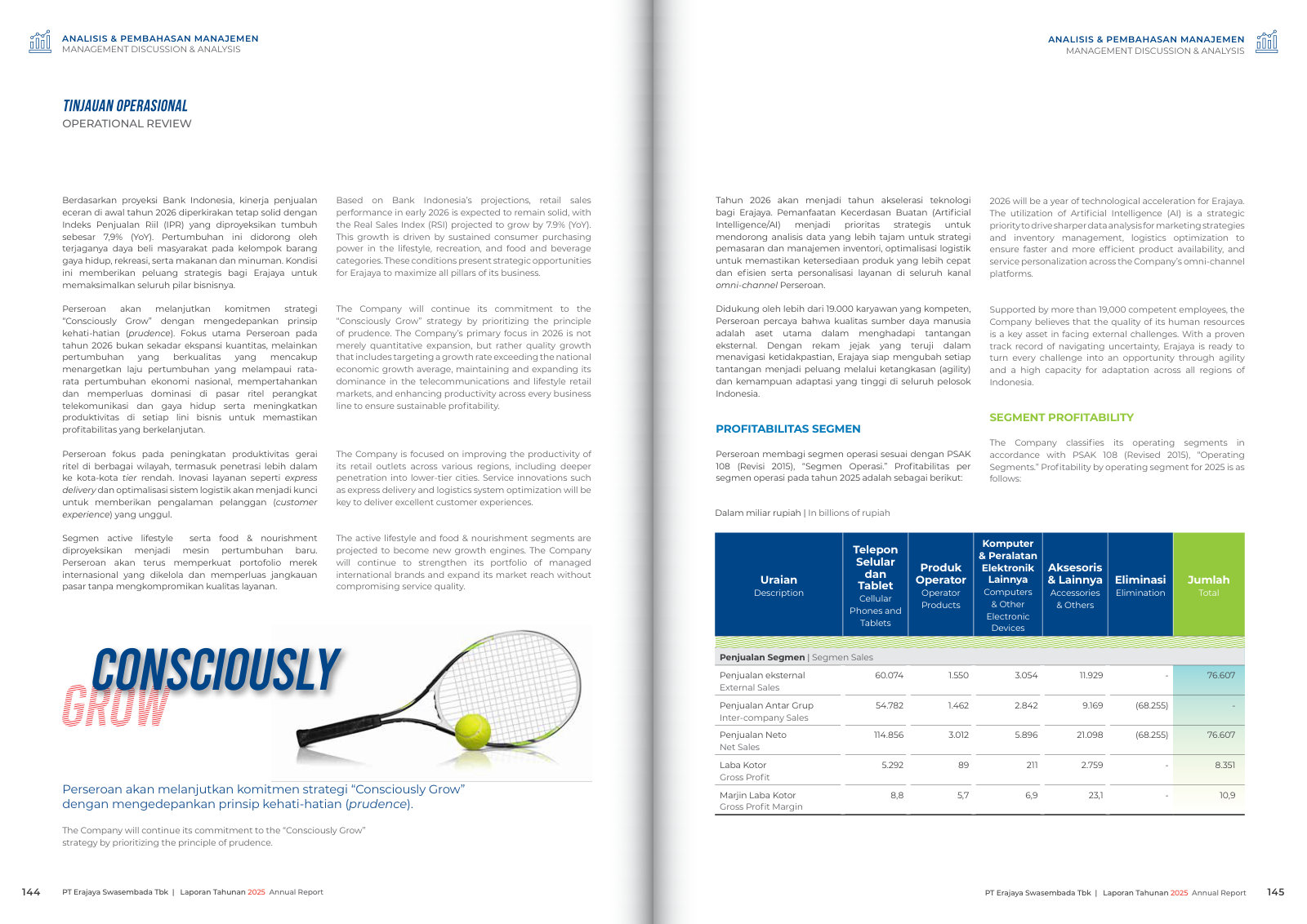 Segment profitability: phones and tablets earn an 8.8% gross margin, accessories and others 23.1%.
